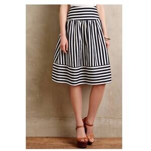 NWT Anthropologie Maeve High Seas Knee-Length Skirt XS Nautical Coastal Preppy